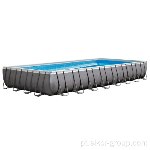 Moldura de aço inoxidável de piscina grande moída